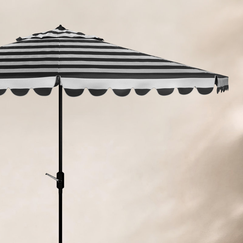 Parasol de plage 11 pi Avalee, Noir / blanc