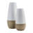 Modern Two-Tone Table Vase For Living Room - Decorative Tall Flower Vase for Tabletops, Office, Bedside, or Home Decor-431079803-431079802