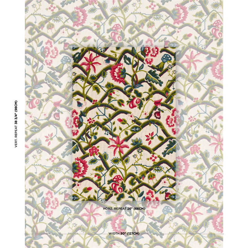 Tissu de jardin Jacobean, Noir