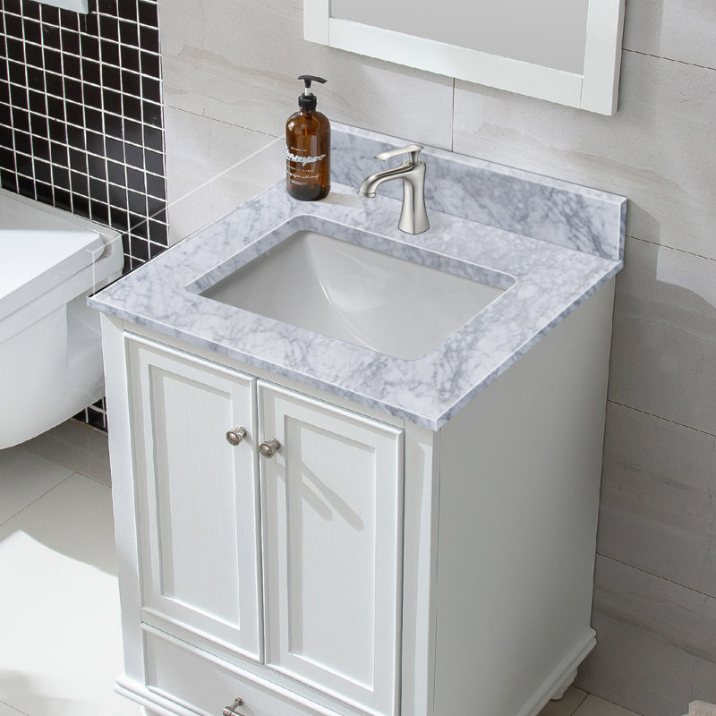 30 Inch Backsplash In Carrara Marble