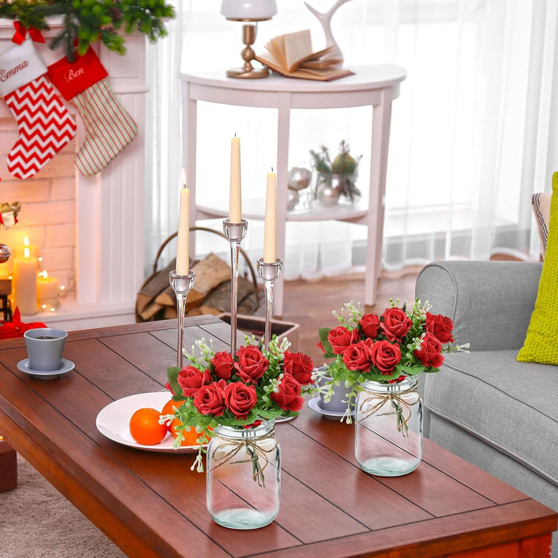 Ensemble de centre de table 10 pièces Red Rose Mason