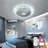 Crystal Bladeless Ceiling Fan Light,Ceiling Fan with Lights Remote Control,Low Profile Ceiling Fan-98781949
