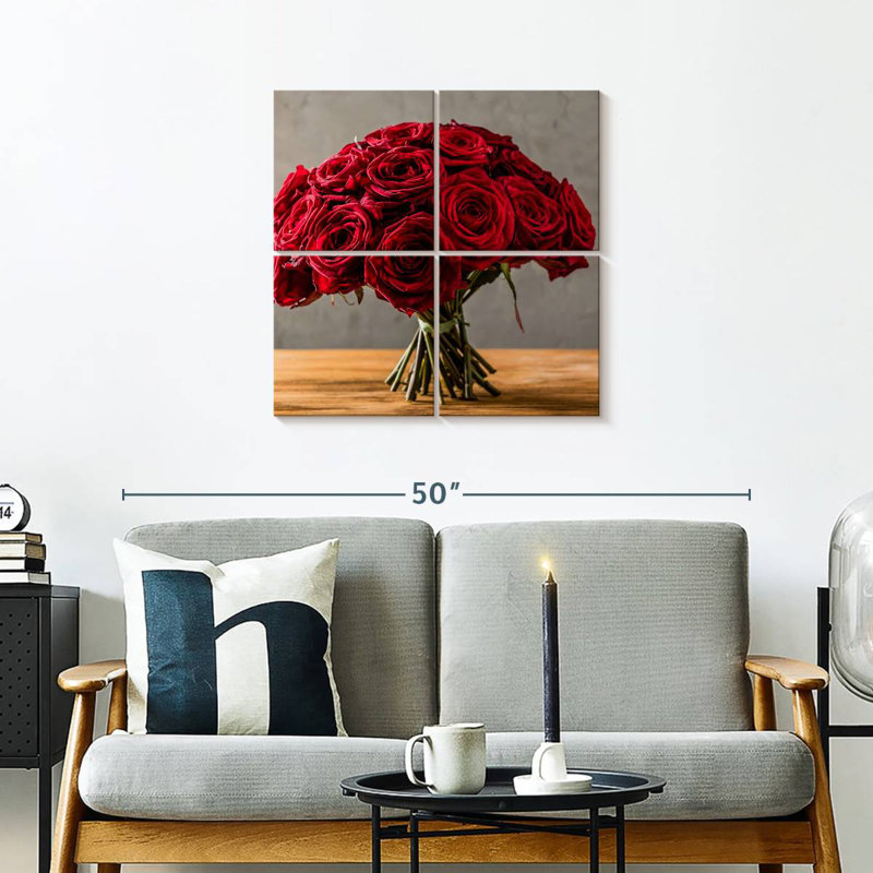Bouquet de roses rouges Harnek, H 26 po x l 26 po