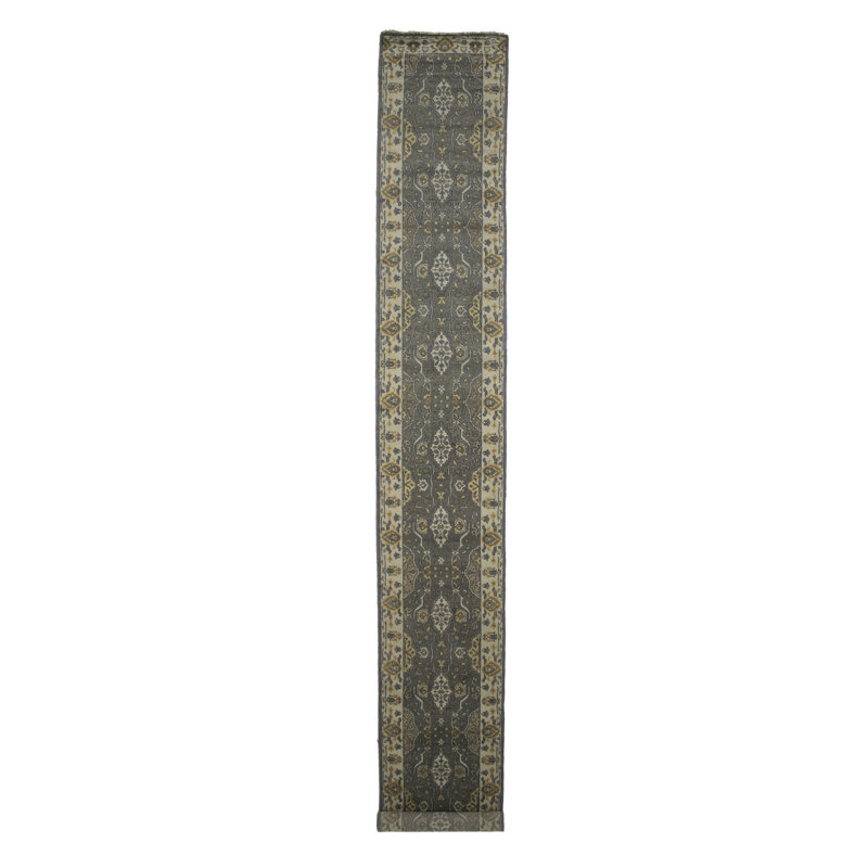 Tapis de couloir oriental Oushak Chobi