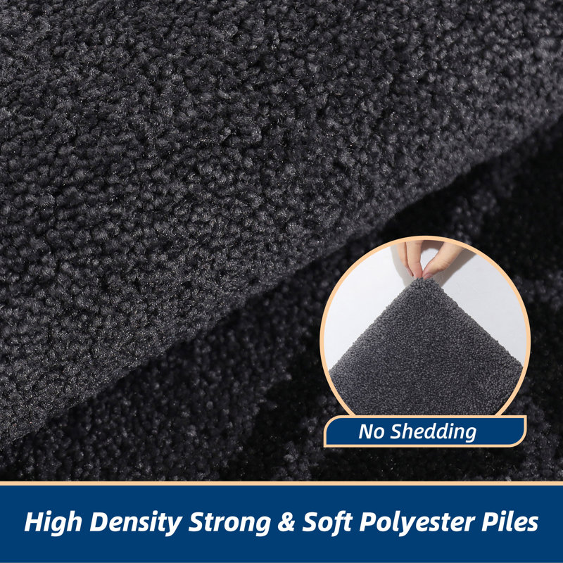 Non-Slip Indoor Doormat, 81.3cm W x 121.9cm L, Black