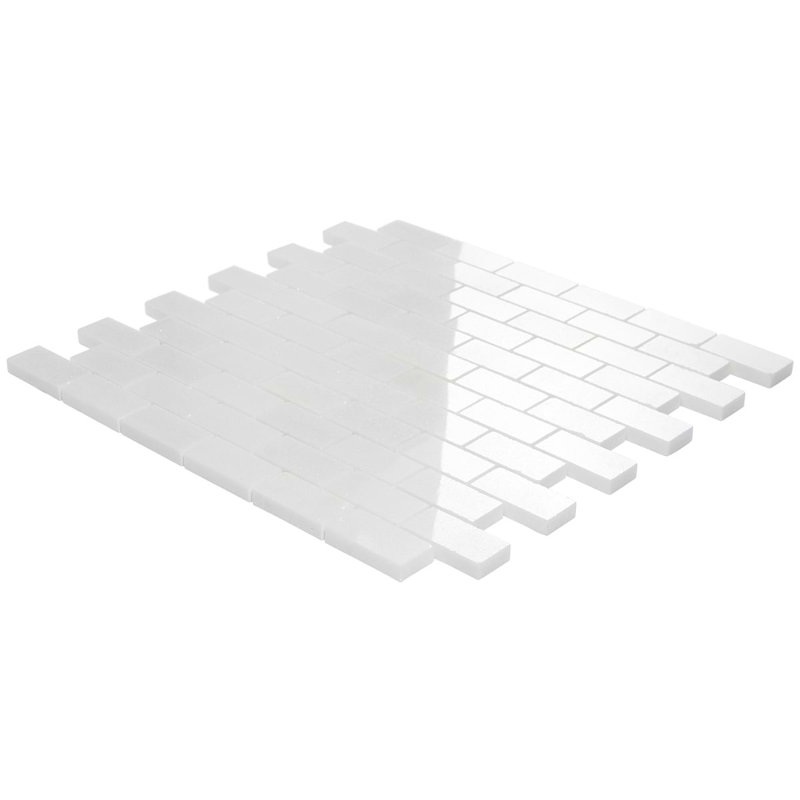 Thassos 1x2 Polished Marble Mosaic Tile