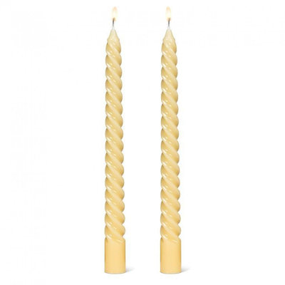 Set Of 2 Tight Spiral Taper Candles