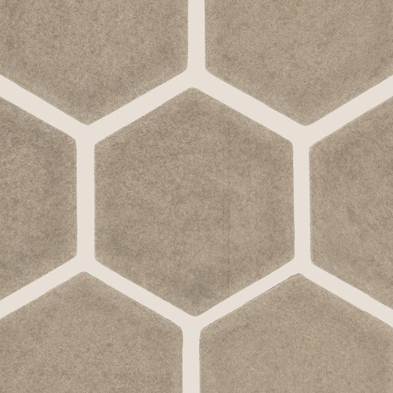Itona 1-1/2" x 1-1/2" Ceramic Hexagon Mosaic (12 PC per Carton) (9.72 SQFT per Carton), Taupe