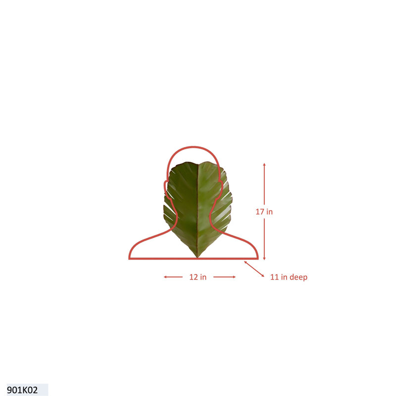 Banana Leaf Wall Sconce - 2-Light - Banana Leaf, 17" H x 12" W, Banana Leaf
