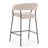 Upholstered Counter Stool with Metal Frame
