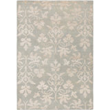 Tapis unique noué à la main des années 2010 de 5 pi 4 po x 7 pi 8 po gris Fjoralba