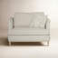 Chaise rembourrée Haley et 1/2 avec coussin, blanc