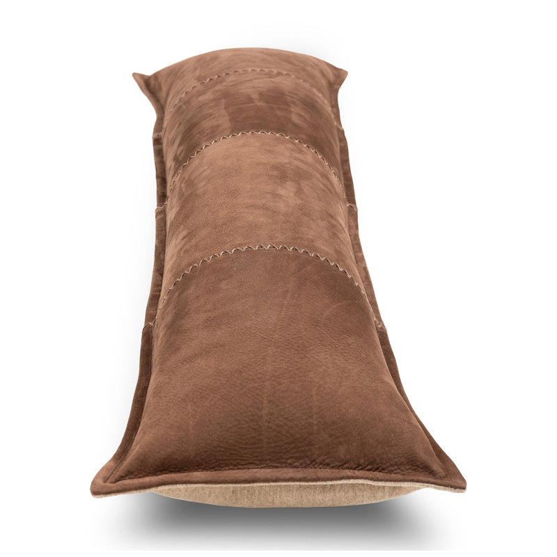 Trenton Throw Pillow, Nubuck Tobacco, Rectangular 13"H x 49"W