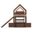Lit mezzanine double avec glissade et rangement, noyer-266470533-266470534