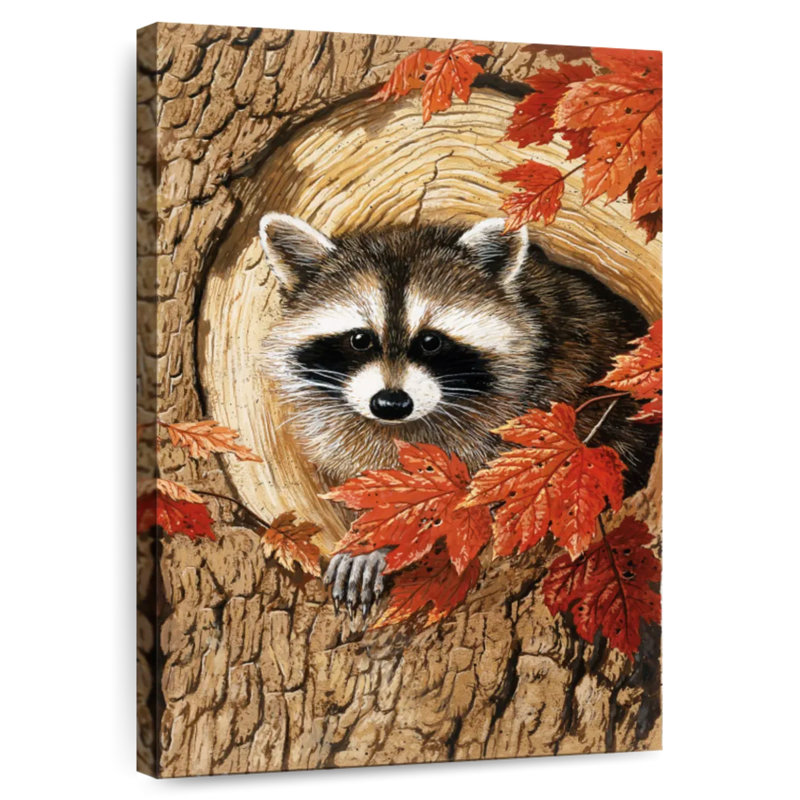 Brampt Raccoon, 51" H x 34" W