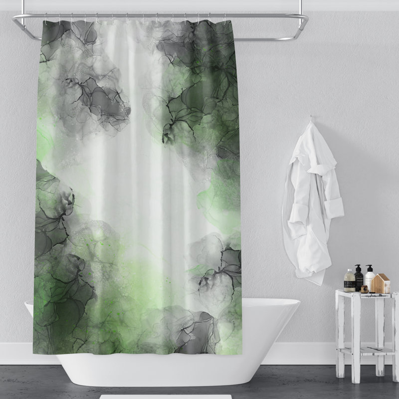 Rideau de douche simple abstrait, H 72 po x l 70 po