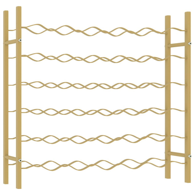 Clora 36 Bottle Floor Wine Bottle Rack, Gold