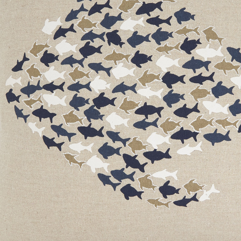 Housse de coussin Whimsical School of Fish, Polyester
