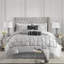 Ensemble d'édredon capitonné élégant 7 pièces pour lit double Elegant White-137899528-137899540
