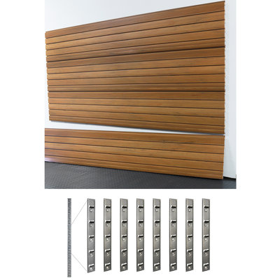 60" H X 96" W Heavy Duty Slatwall Case W/ Install Strips