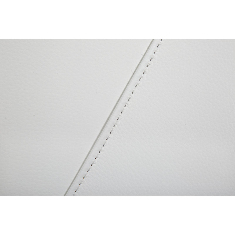 Canapé et méridienne en cuir véritable de 114 po de large Gailbrook, Cuir véritable blanc