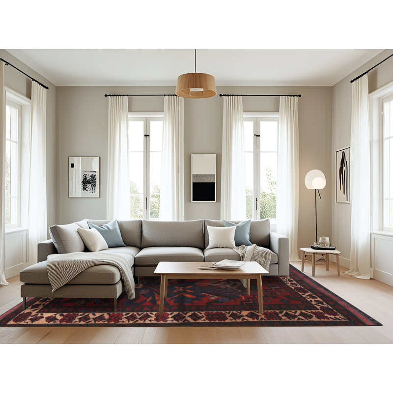 Tapis oriental oriental / noir / crème, Rectangle 8 pi x 12 pi