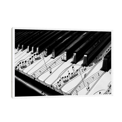 Piano - Floater Frame Print on Canvas