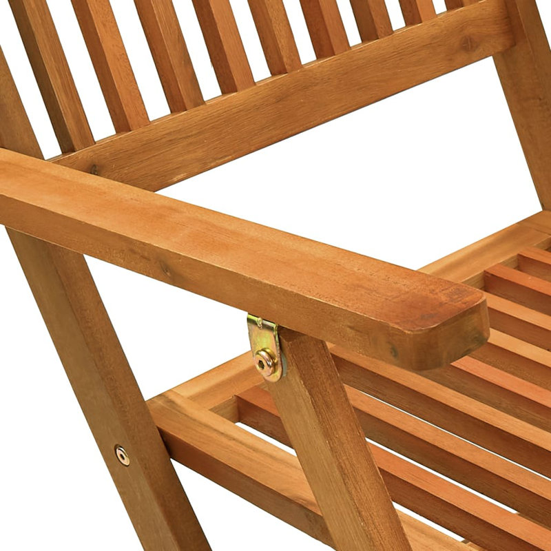 Folding Patio Chair Solid Eucalyptus Wood