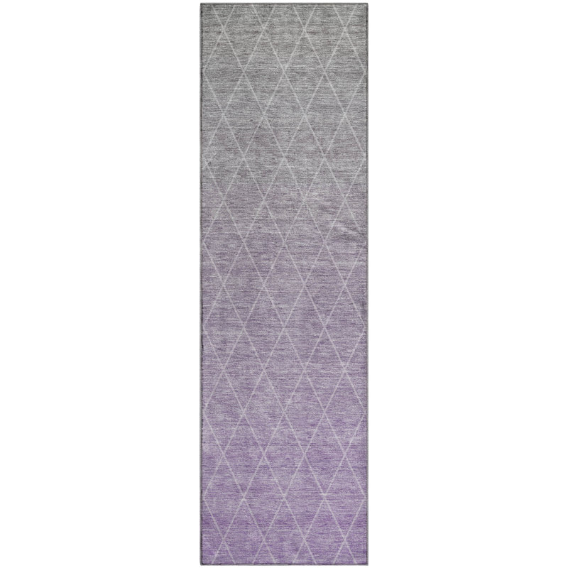 Premium Machine Washable Verrett AMF1175 Geometric Rug, Runner 2'3" x 7'6"