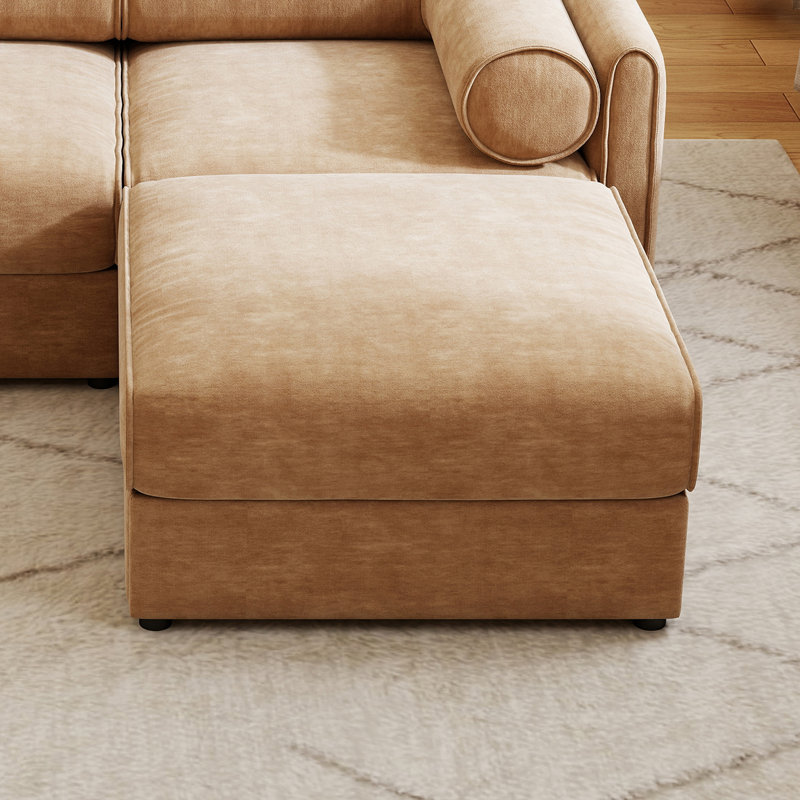 Banc de rangement en tissu chenille avec compartiment caché, repose-pieds multifonctionnel pour le salon, la chambre à coucher ou le bureau, design élégant et peu encombrant