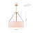 4-light Linen Drum Pendant