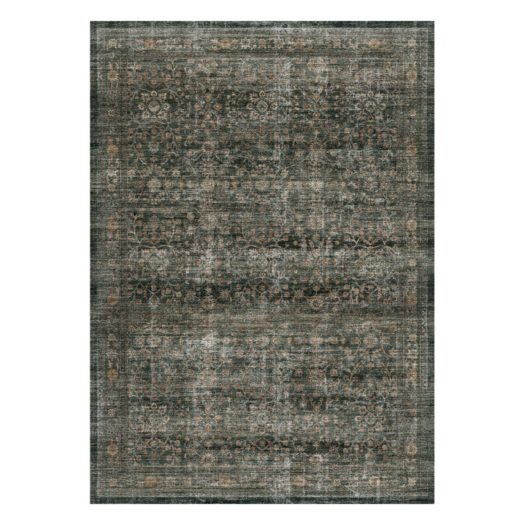 Ultra Soft Machine Washable Floral Living Room Area Rug