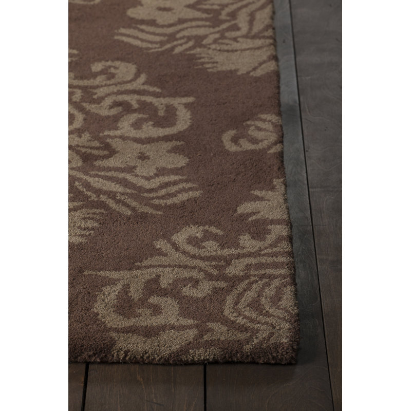 Tapis brun / brun clair Lars, Rond 7 pi 9 po