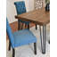 Ensemble de salle à manger 5 pièces exquis avec table en épingle à cheveux et quatre chaises, idéal pour rehausser l'expérience culinaire et ajouter du style à tout espace.-1415781289-1415781294