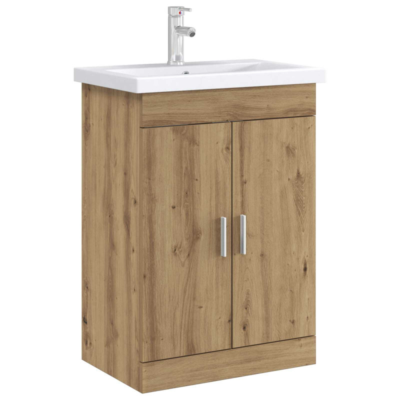 56cm Bathroom Vanity Base Only, Artisan Oak