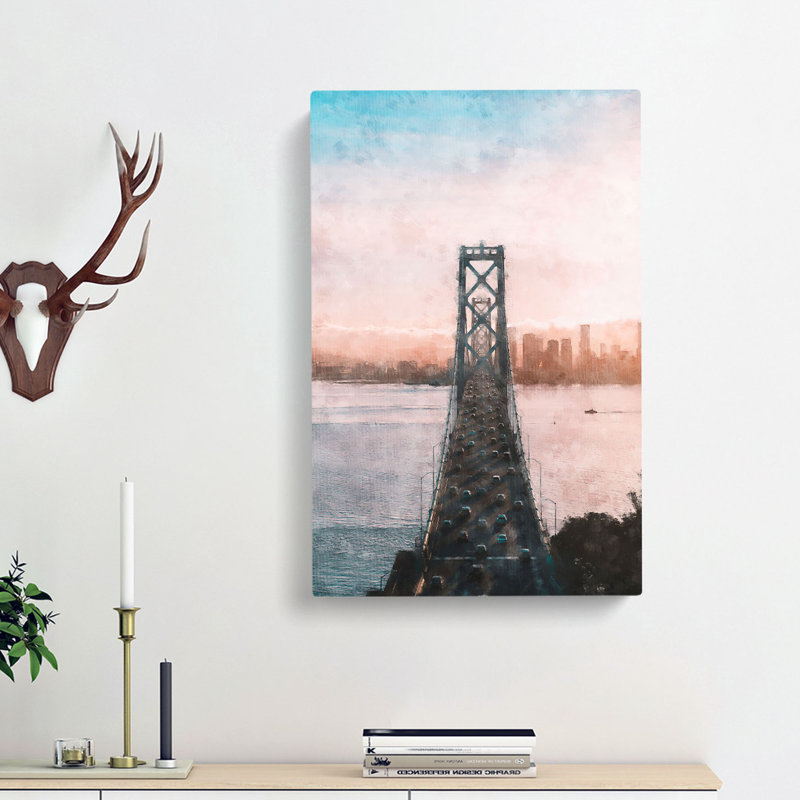 Bridge In San Francisco - Wrapped Canvas, 91cm H x 60cm W x 4cm D