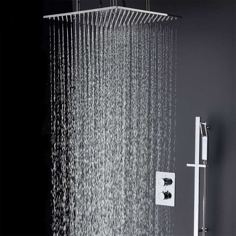 Sierra Brushed Nickel 20 Inch Rainfall Shower Set