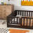 Twinkle Modern Floor Bed Set With Door, Rubber Wood And Safety Guardrails-115630472-115630469