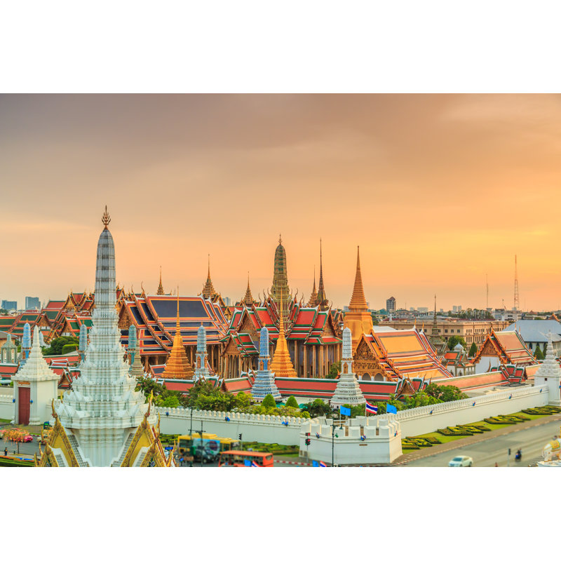 Wat Phra Kaew Landmark Of Bangkok City by Pigphoto - Wrapped Canvas Print, 30cm H x 46cm W