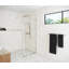 Venus 34 in. x 86.75 in. Fully Frameless Arched Single Fixed Shower Panel-655518266
