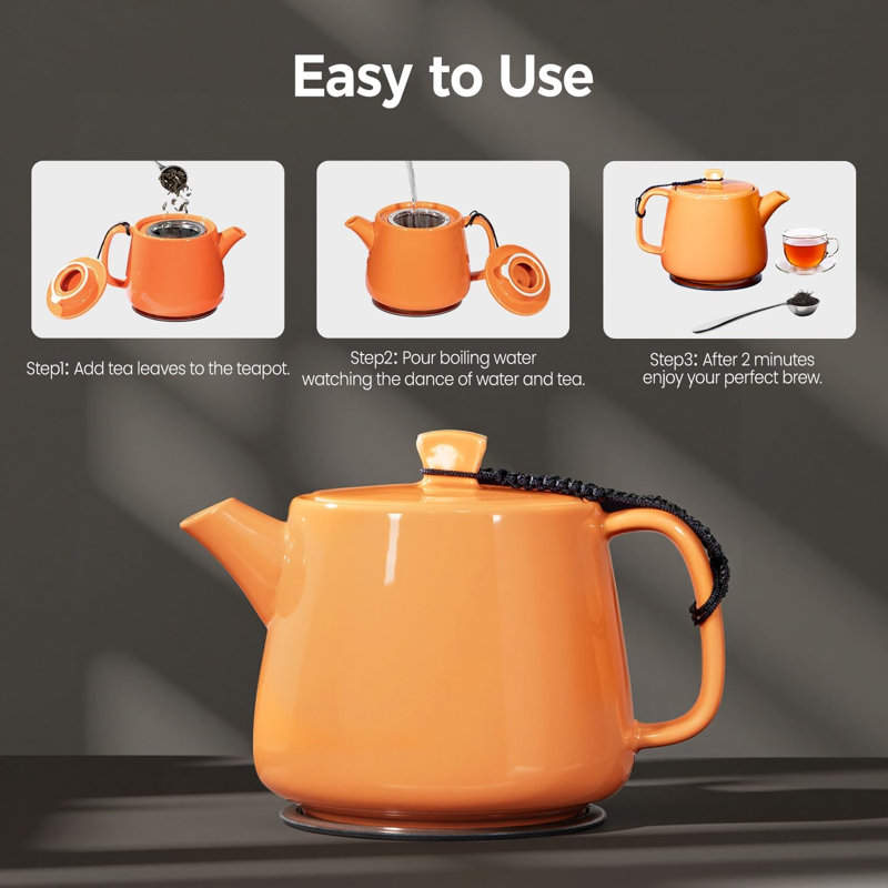 LILUNN Teapot, Orange