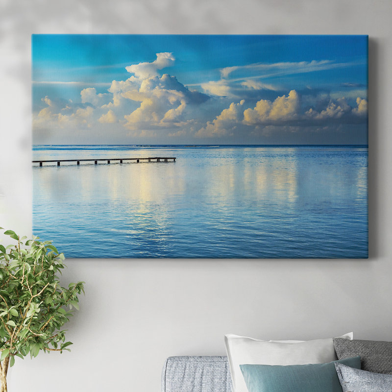 Toile tendue avec galerie Sunrise Dock, H 24 po x l 36 po