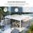 Kozyard Outdoor Louvered Pergola 12' x 12' Pergola Sun Shade All-Weather Aluminum Packing Shelter with Drainage System Adjustable Roof Waterproof for Poolside Patio Garden Yard White-127367581-127367582