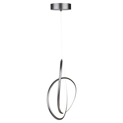 1 - Light Grey LED Unique/Statement Pendant