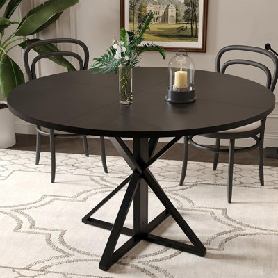 Table de salle à manger ronde pour 4, table de salle à manger 47 ", table circulaire, table de salle à manger