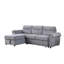 Canapé-lit modulaire réversible en tissu de velours l 96,5 po