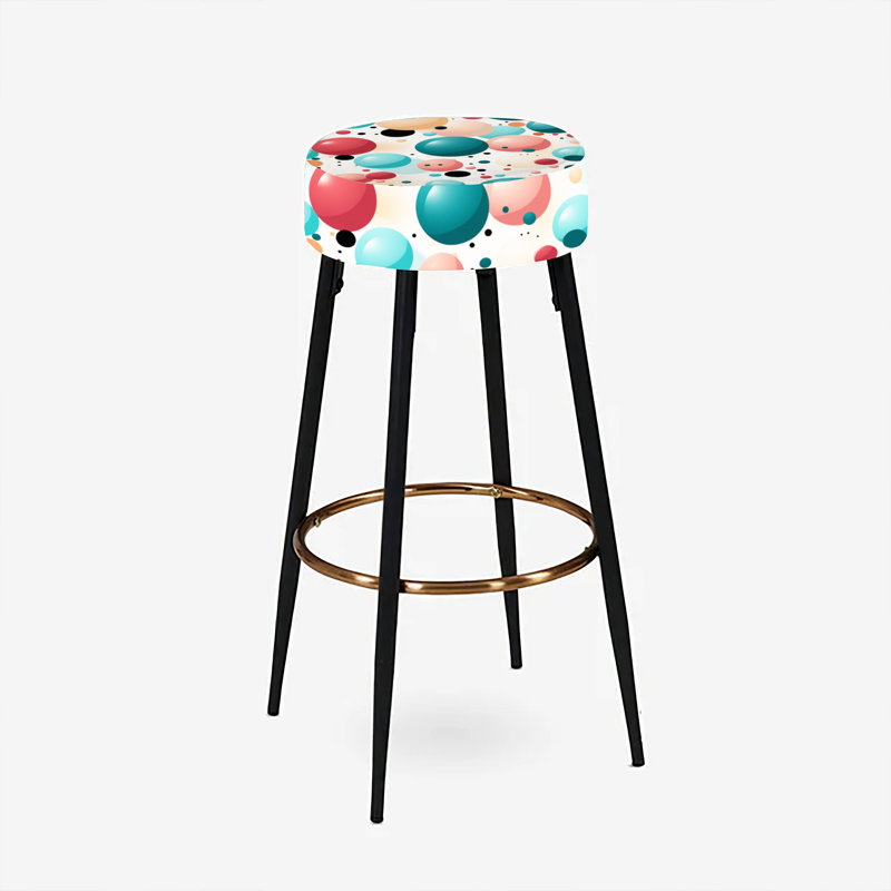 Ensemble de 2 tabourets de bar à pois Gingham Charm