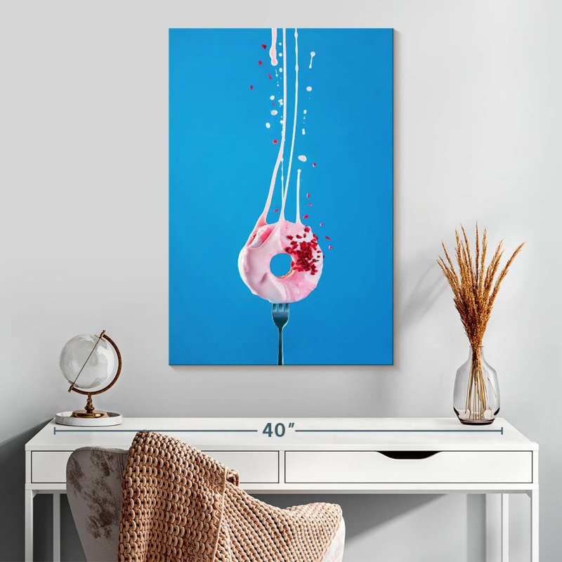 Yarlin Creamy Raspberry Doughnut, 30" H x 20" W