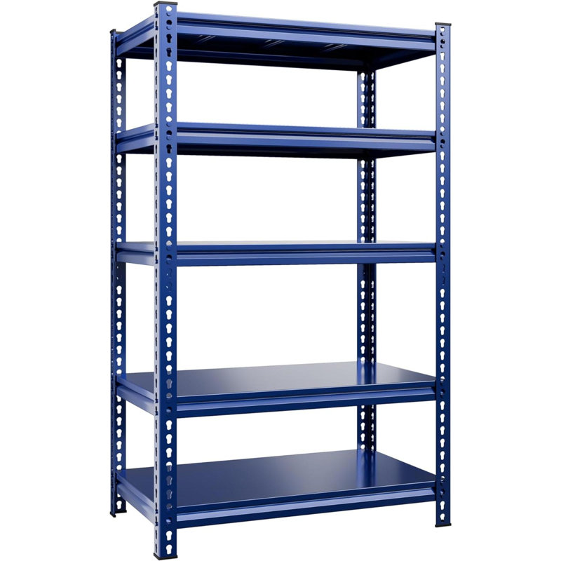 Blue Heavy Duty 72" Adjustable 5-Tier Metal Garage Shelving