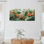 Ensemble de 3 tableaux muraux sur toile représentant un jardin floral tropical